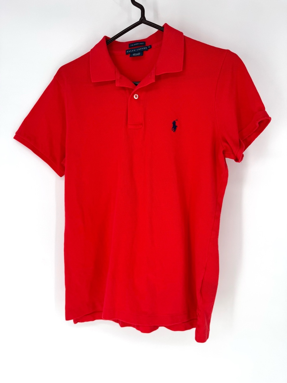 Ralph Lauren Polo Shirt in Bright Red with Navy Pony